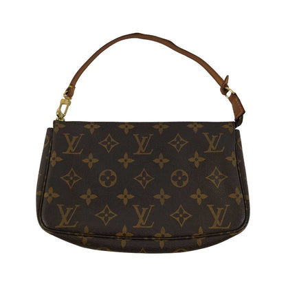 Louis Vuitton Randonnee Pochette Monogram Coated Canvas, Brown, Canvas, Handbag