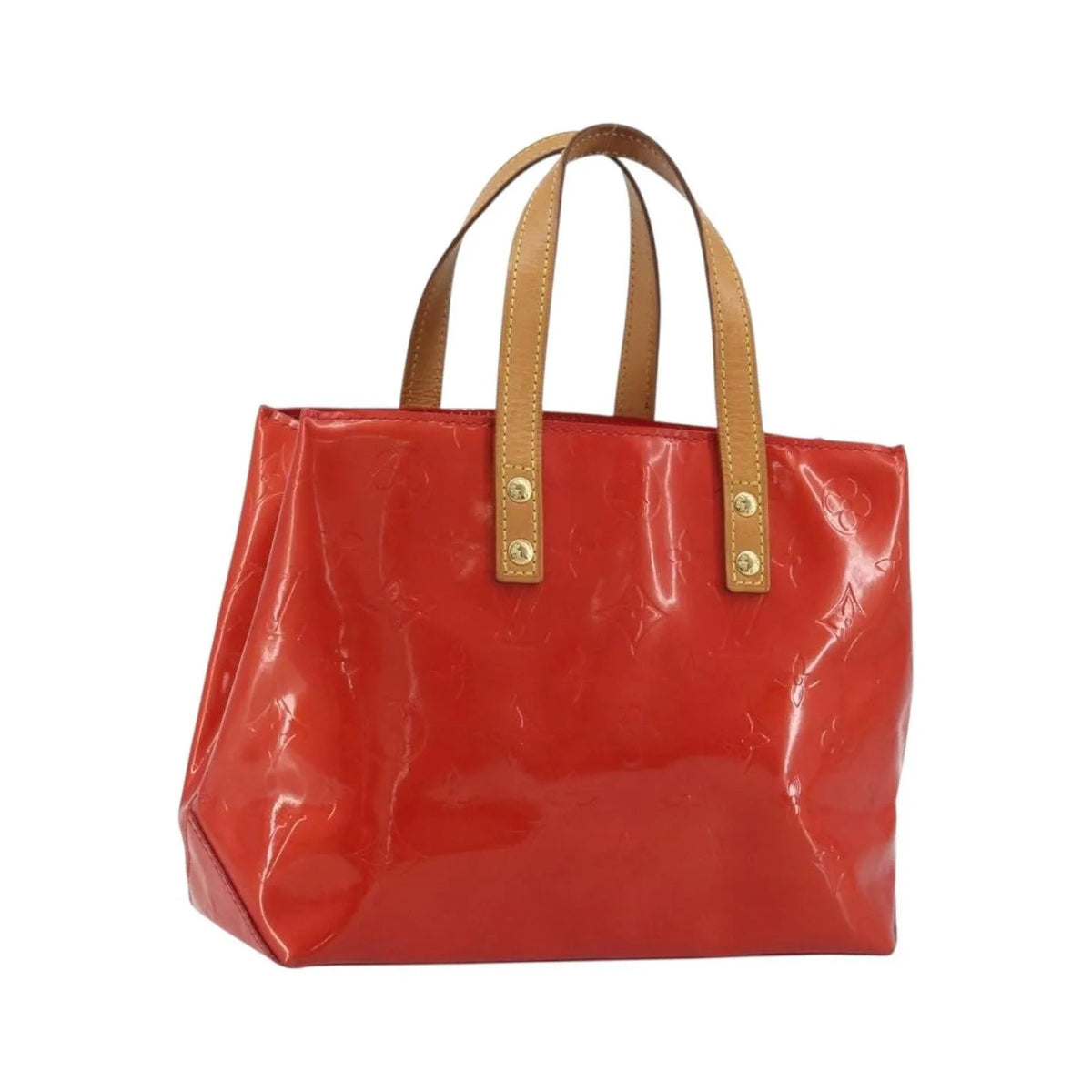 Louis Vuitton Reade Monogram Vernis, Red, Patent Leather, Handbag