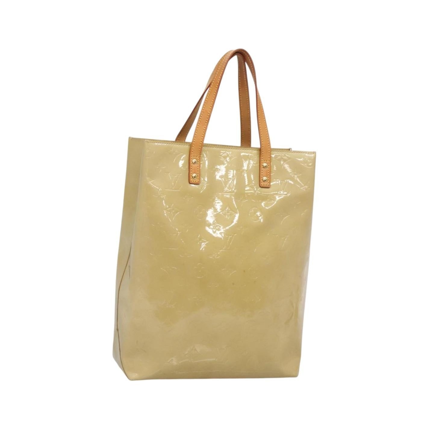 Louis Vuitton Reade Monogram Vernis, Beige, Patent Leather, Handbag