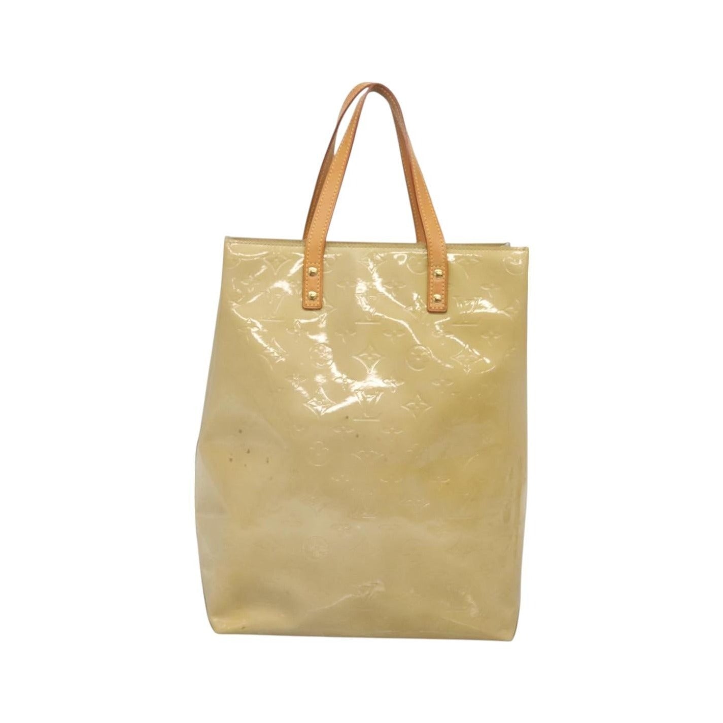 Louis Vuitton Reade Monogram Vernis, Beige, Patent Leather, Handbag