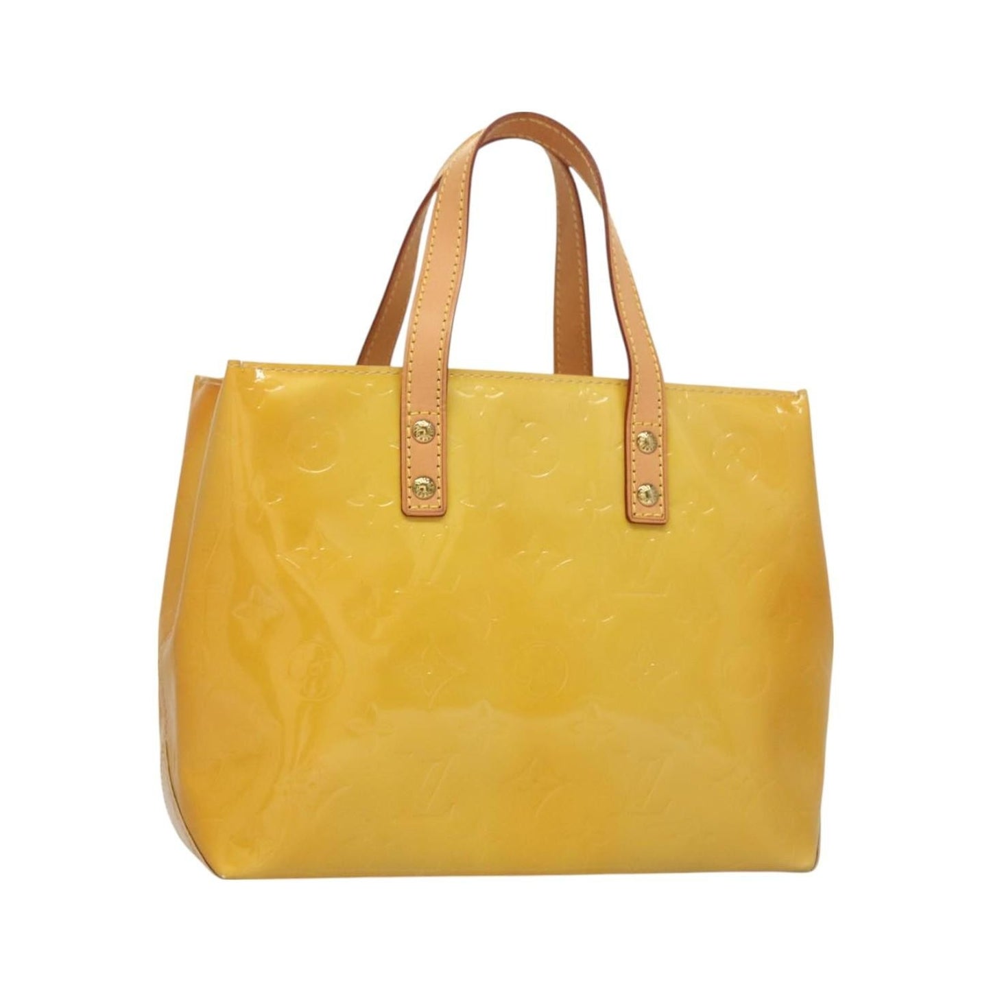 Louis Vuitton Reade Monogram Vernis, Yellow, Patent Leather, Handbag