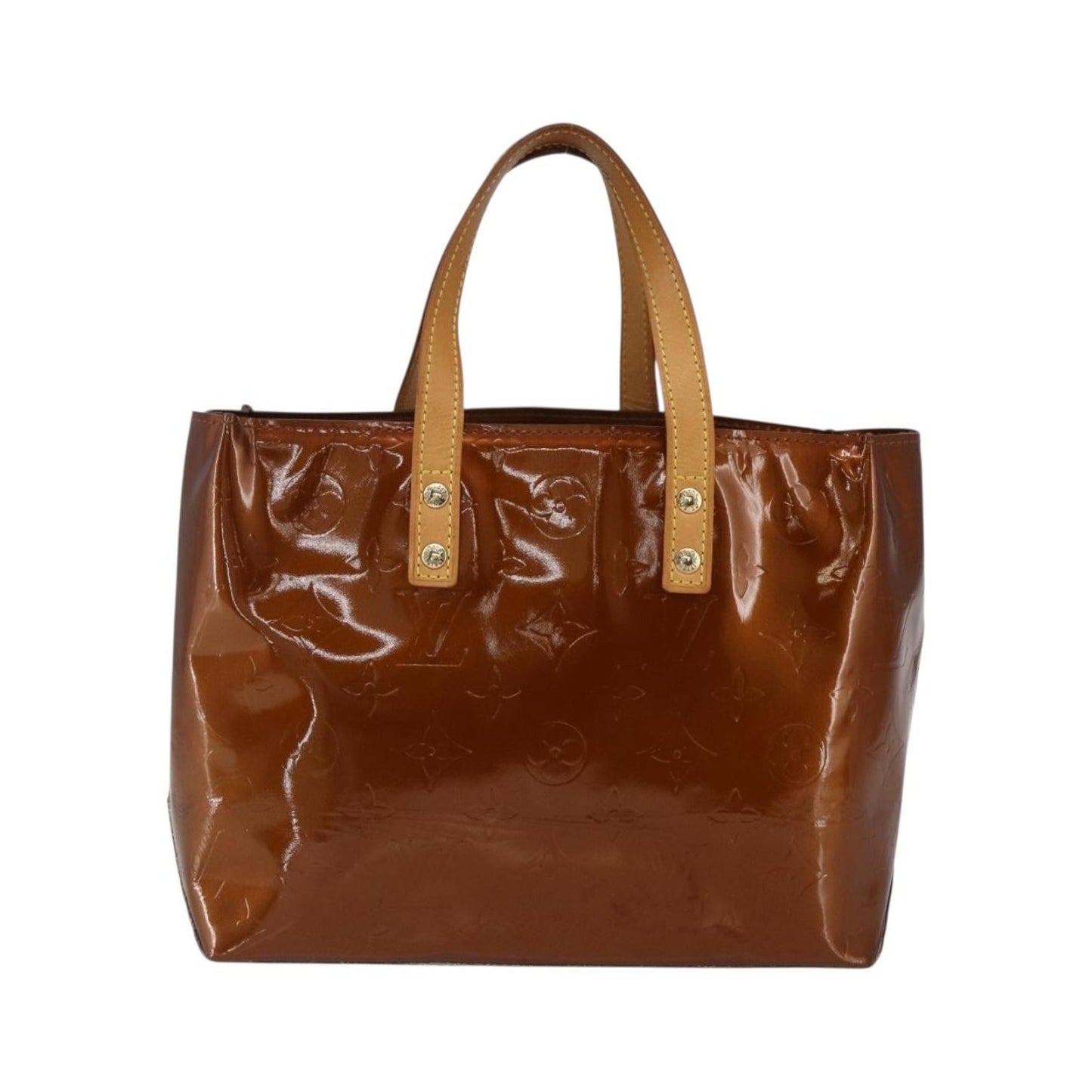 Louis Vuitton Reade Monogram Vernis, Brown, Patent Leather, Handbag