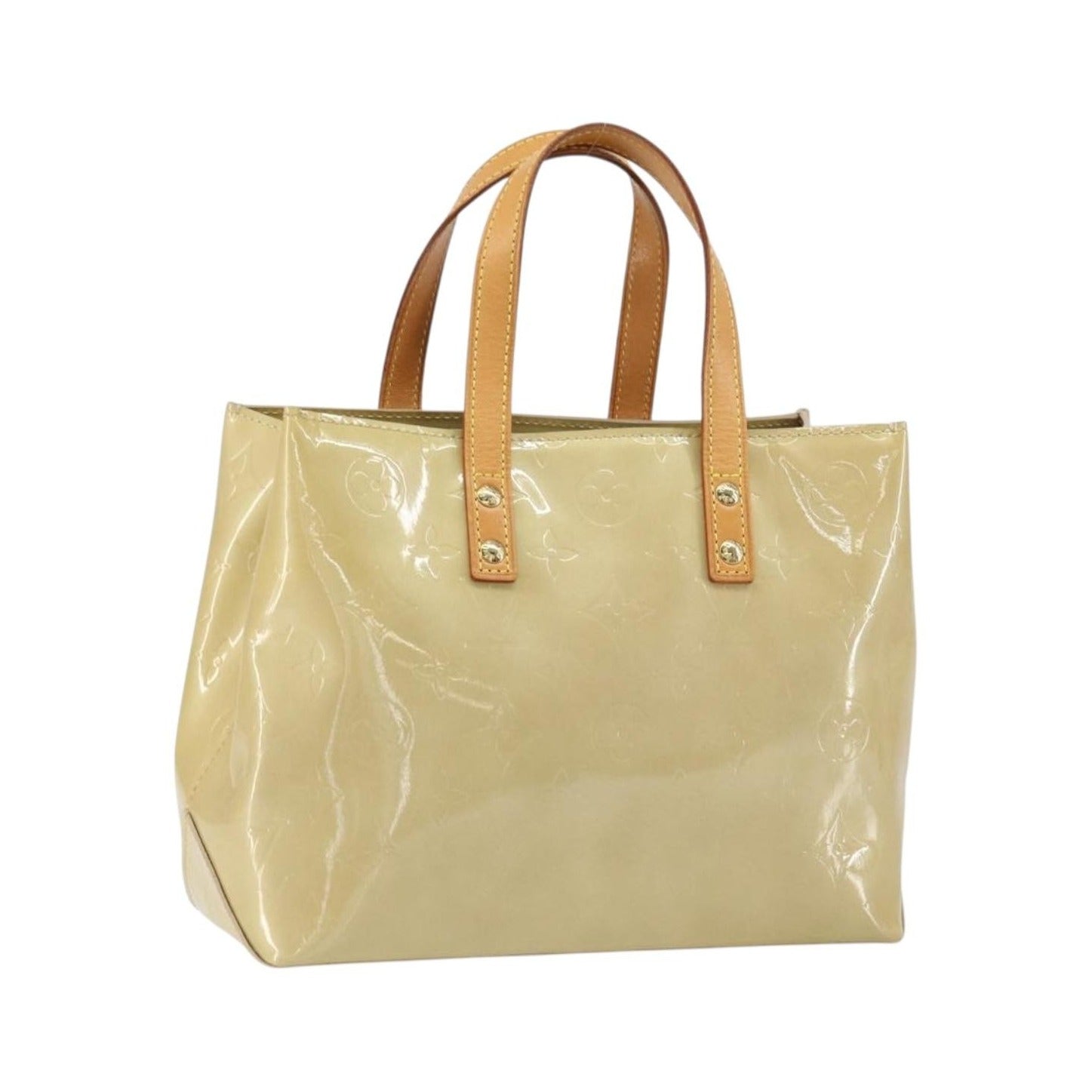 Louis Vuitton Reade Monogram Vernis, Beige, Patent Leather, Handbag