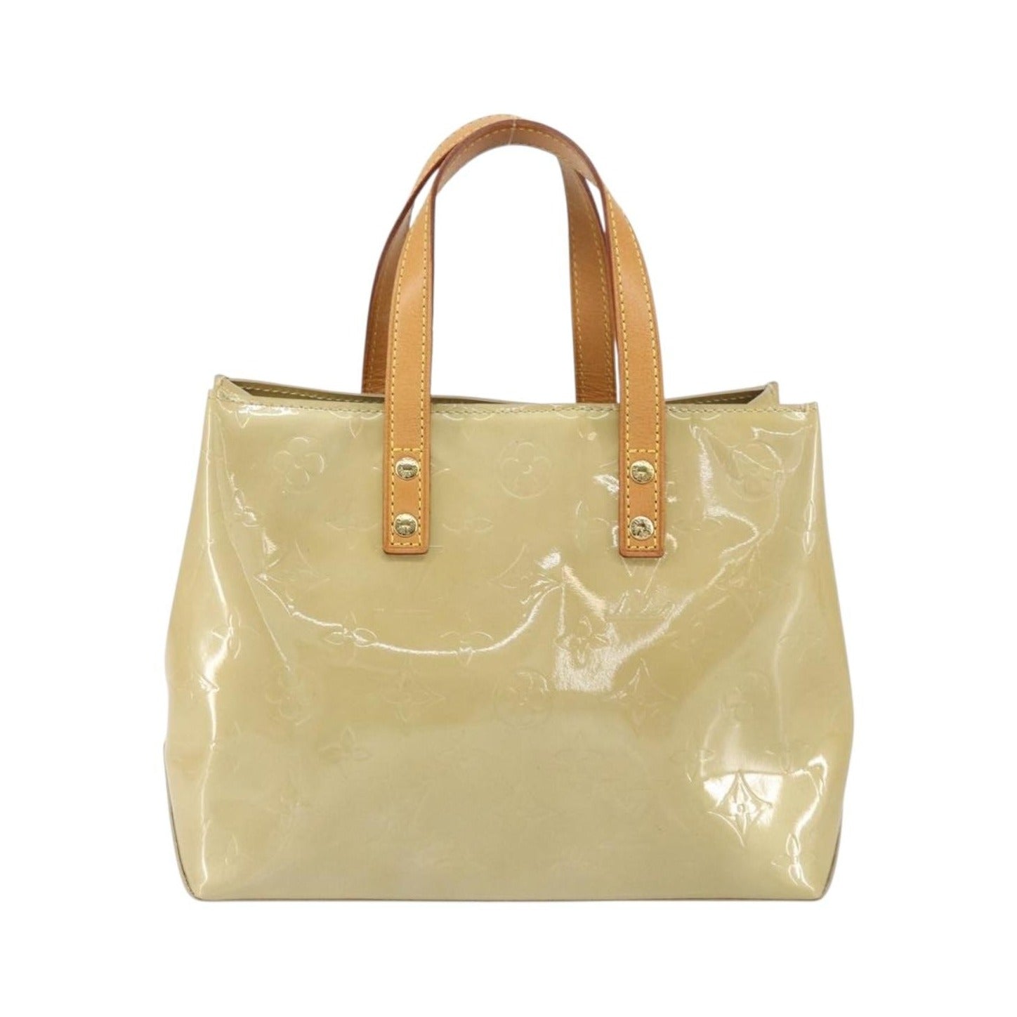Louis Vuitton Reade Monogram Vernis, Beige, Patent Leather, Handbag