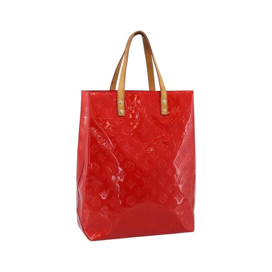 Louis Vuitton Reade Monogram Vernis, Red, Patent Leather, Handbag