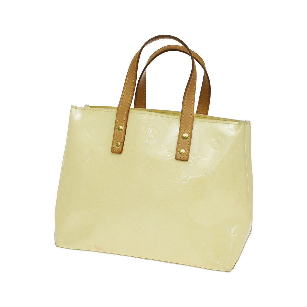 Louis Vuitton Reade Monogram Vernis, Yellow, Patent Leather, Handbag
