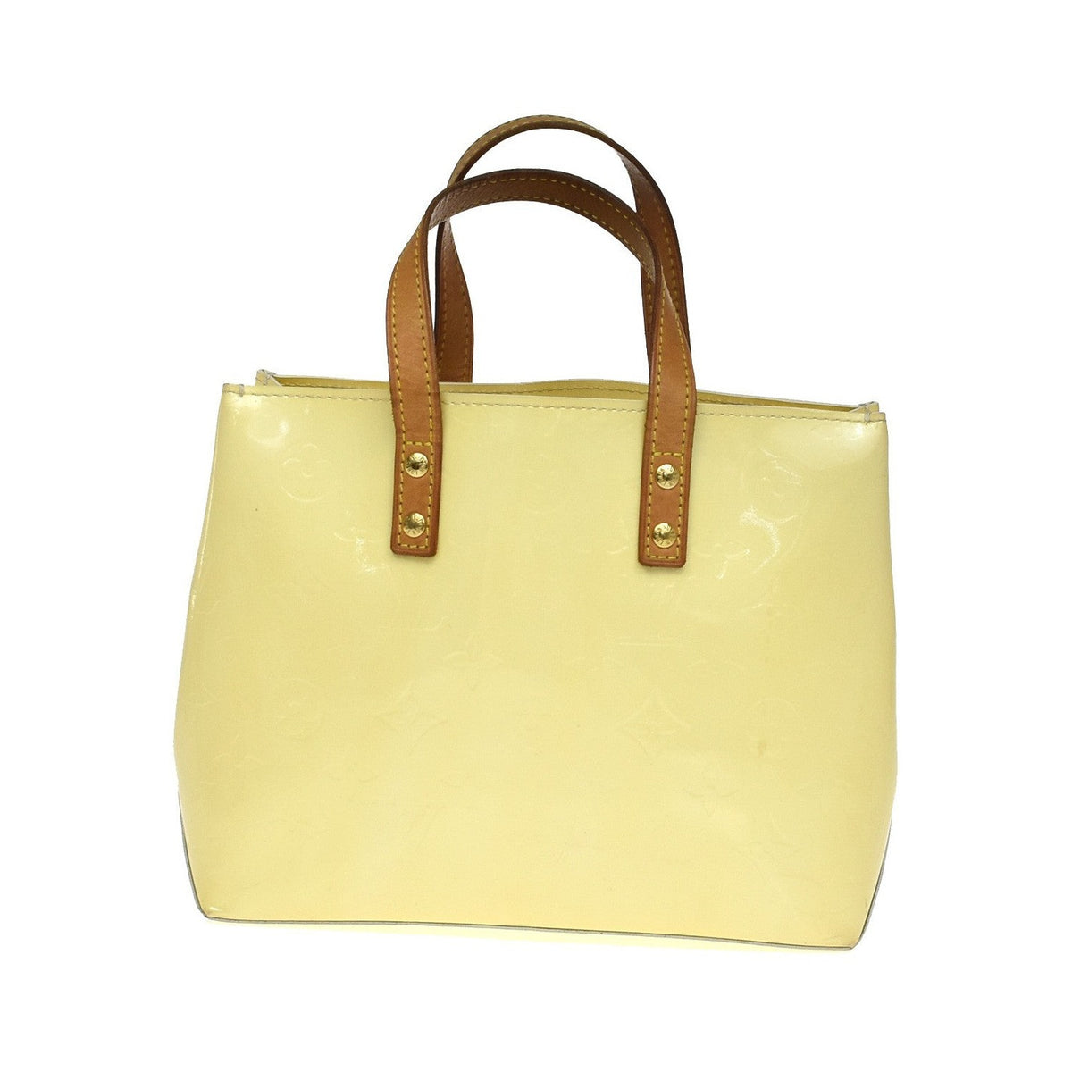 Louis Vuitton Reade Monogram Vernis, Yellow, Patent Leather, Handbag