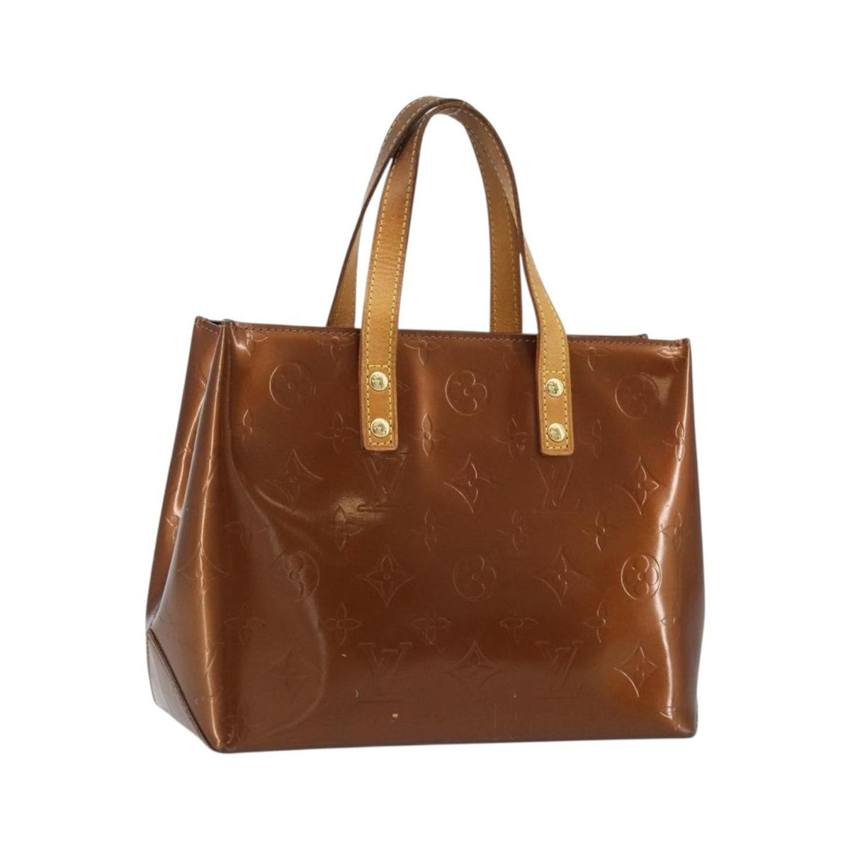 Louis Vuitton Reade Monogram Vernis, Brown, Patent Leather, Handbag