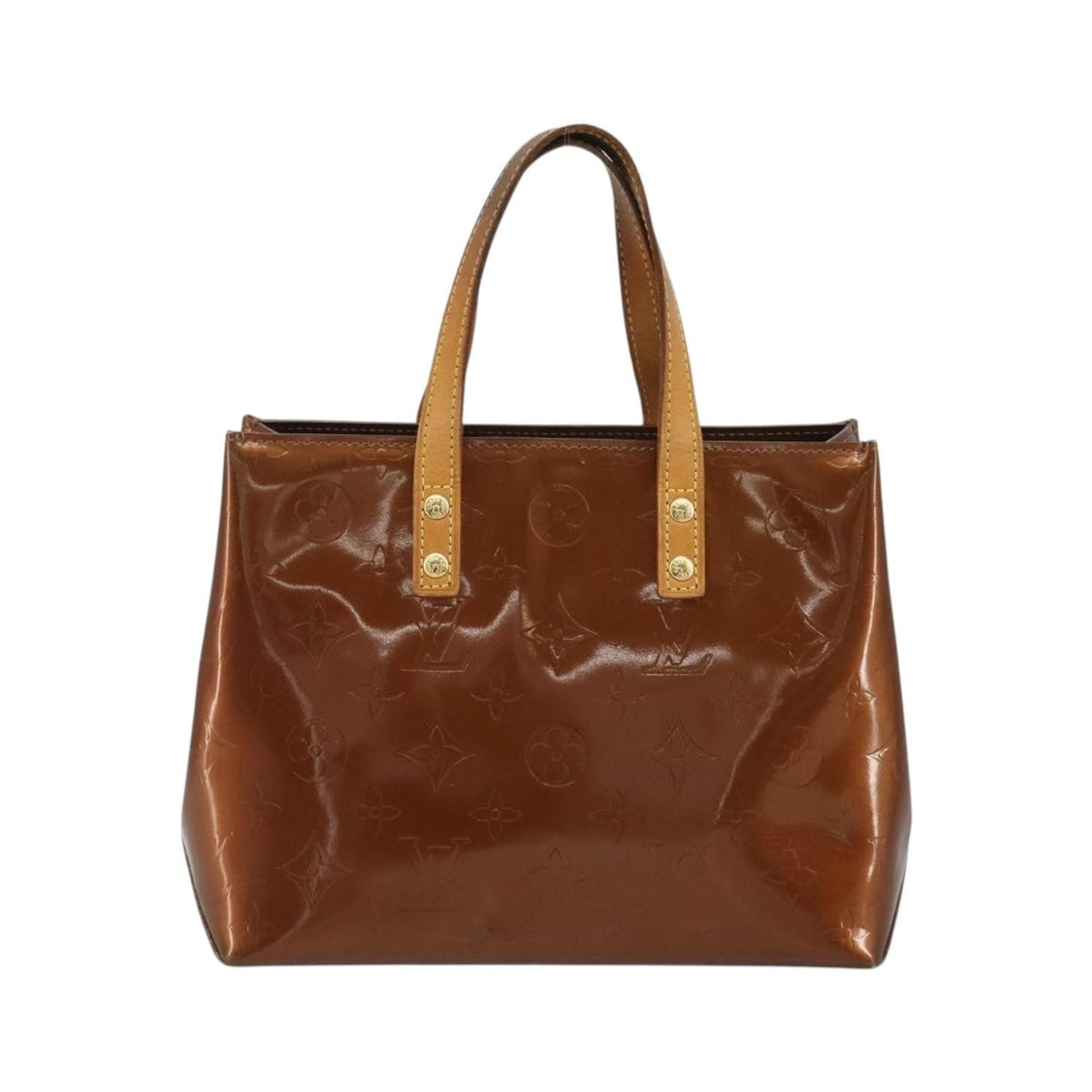 Louis Vuitton Reade Monogram Vernis, Brown, Patent Leather, Handbag