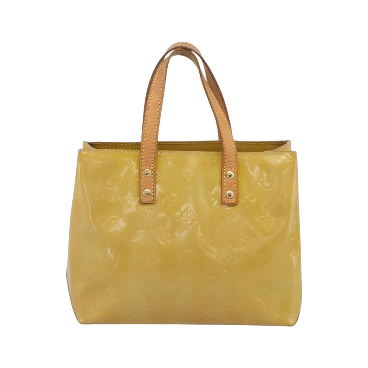 Louis Vuitton Reade Monogram Vernis, Beige, Patent Leather, Handbag