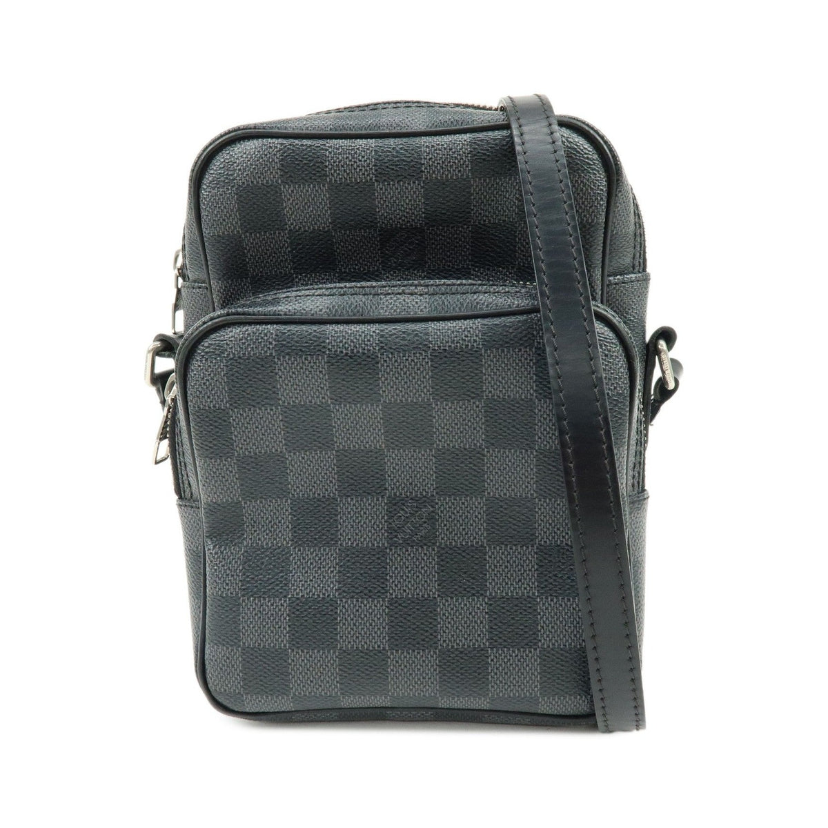 Louis Vuitton Rem Damier Graphite, Black, Canvas, Handbag