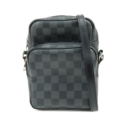 Louis Vuitton Rem Damier Graphite, Black, Canvas, Handbag