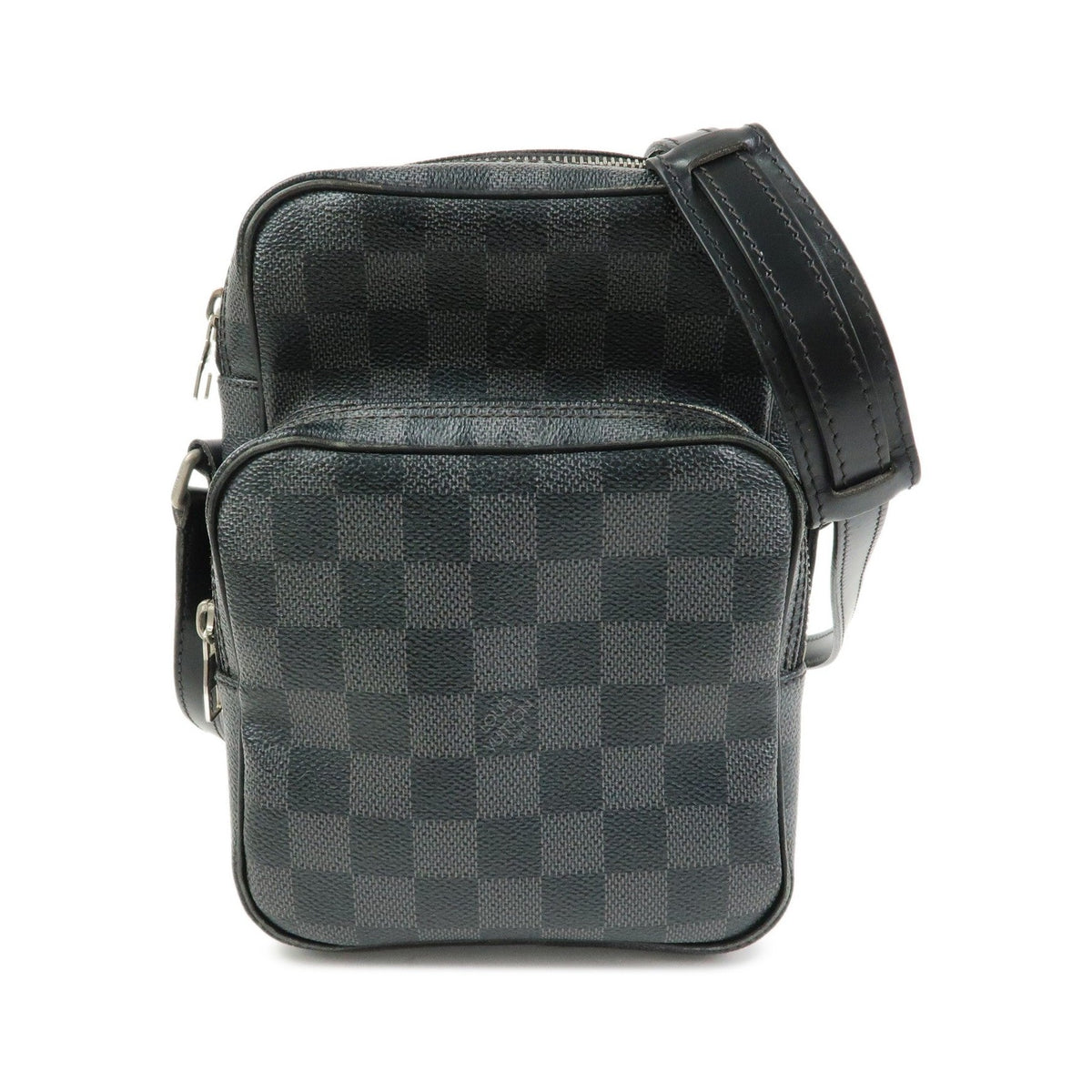 Louis Vuitton Rem Damier Graphite, Black, Canvas, Handbag