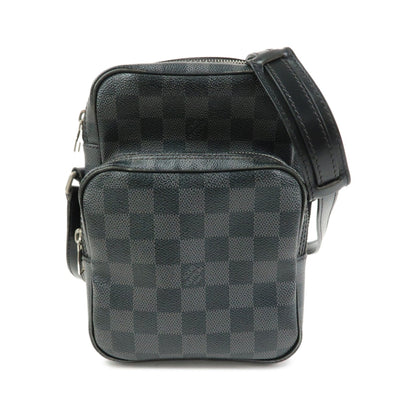 Louis Vuitton Rem Damier Graphite, Black, Canvas, Handbag