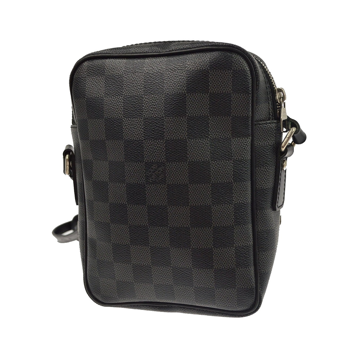 Louis Vuitton Rem Damier Graphite, Black, Canvas, Handbag