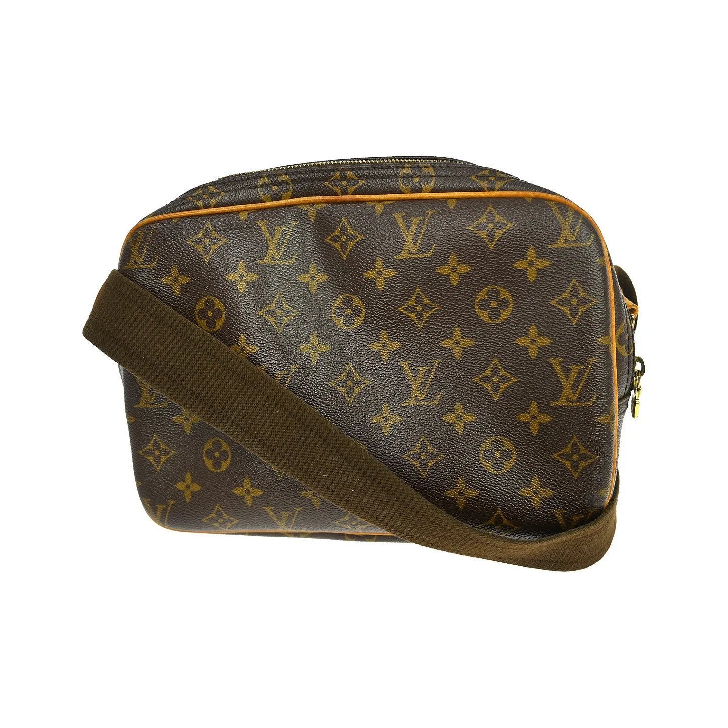 Louis Vuitton Reporter Monogram, Brown, Canvas, Shoulder Bag