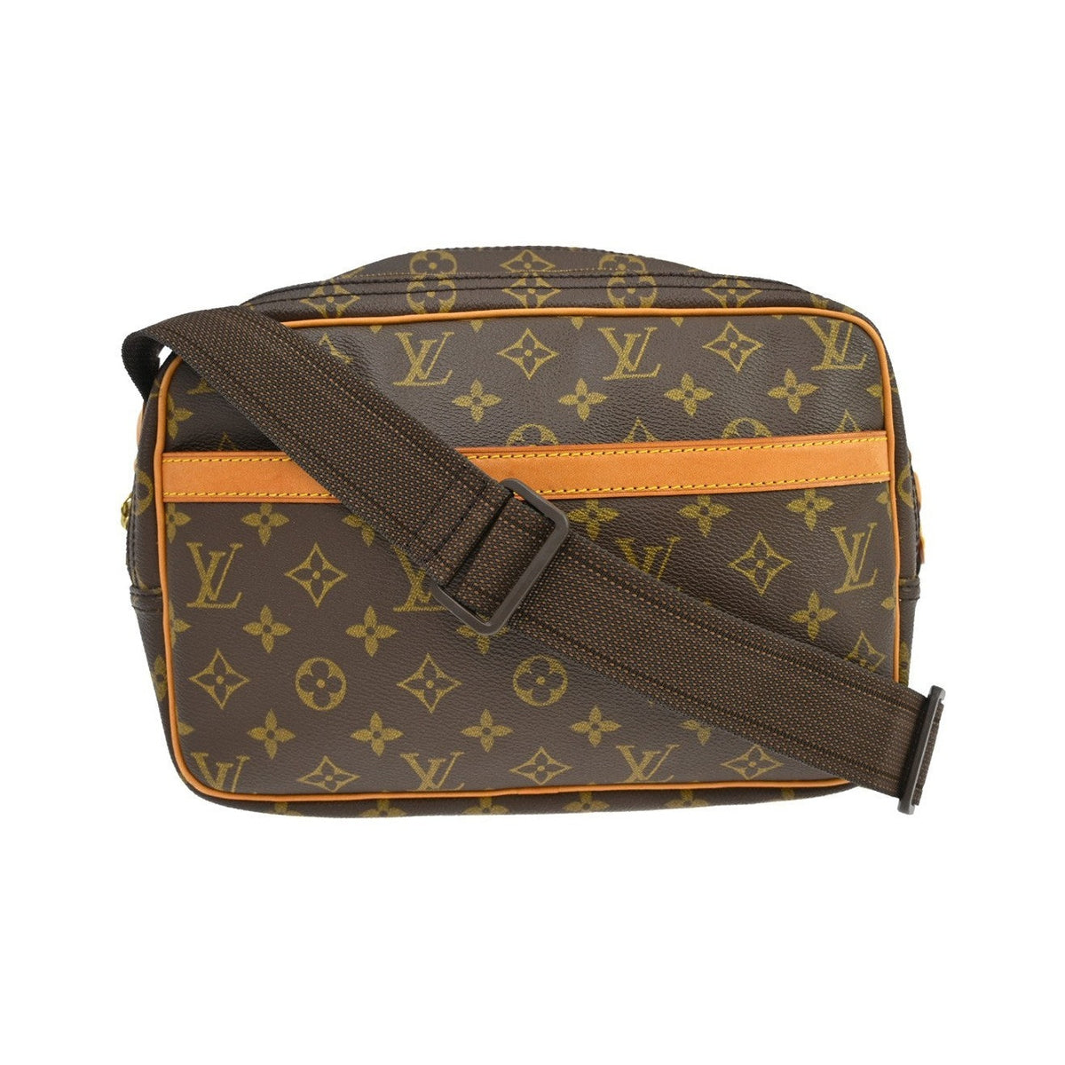 Louis Vuitton Reporter Monogram, Brown, Canvas, Shoulder Bag