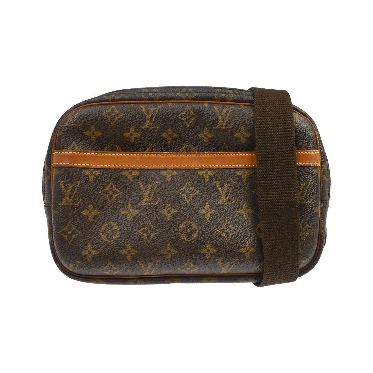 Louis Vuitton Reporter Monogram, Brown, Canvas, Shoulder Bag