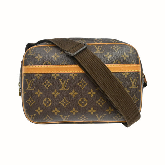 Louis Vuitton Reporter Monogram, Brown, Canvas, Shoulder Bag