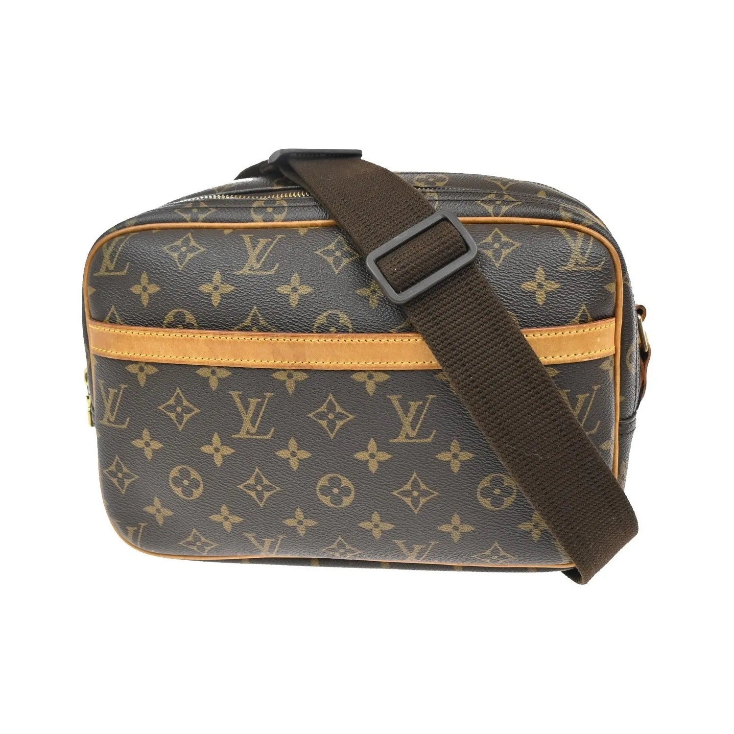 Louis Vuitton Reporter Monogram Canvas, Brown, Canvas, Shoulder Bag