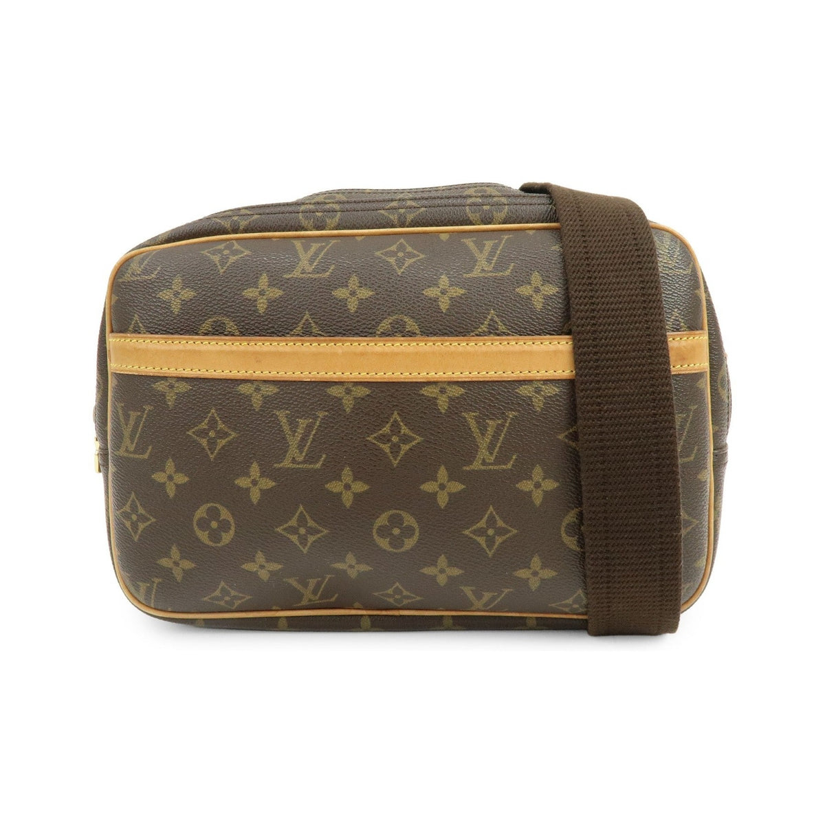 Louis Vuitton Reporter Monogram Canvas, Brown, Canvas, Shoulder Bag