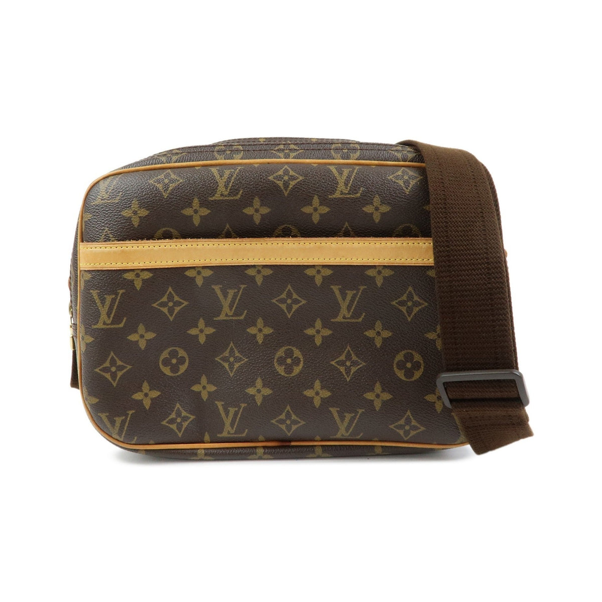 Louis Vuitton Reporter Monogram Canvas, Brown, Canvas, Shoulder Bag