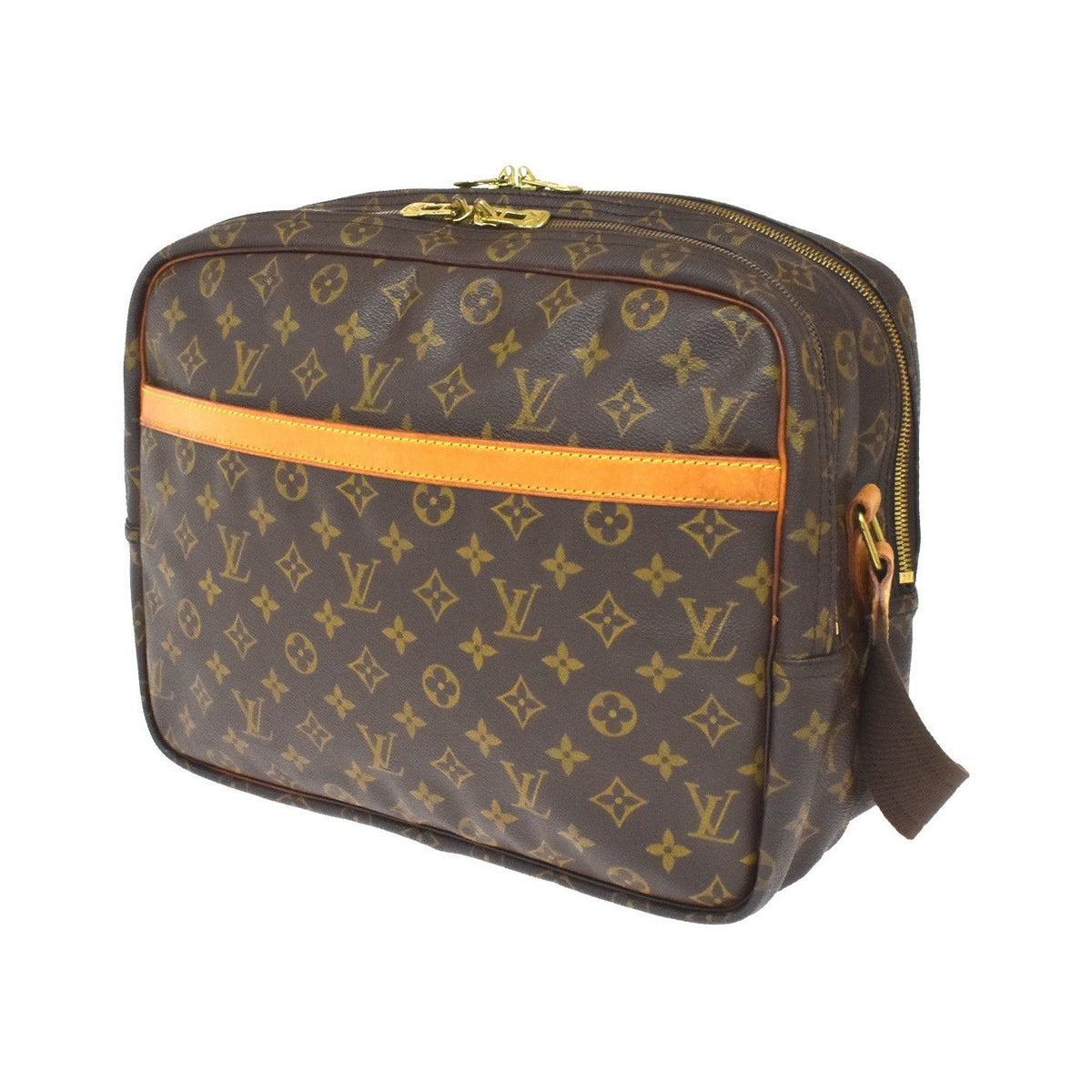 Louis Vuitton Reporter Monogram Canvas, Brown, Canvas, Shoulder Bag