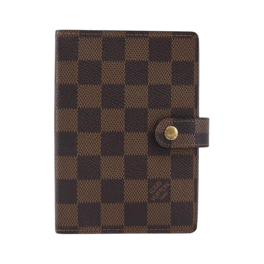 Louis Vuitton Ring Agenda Cover Damier, Brown, Canvas, Briefcase