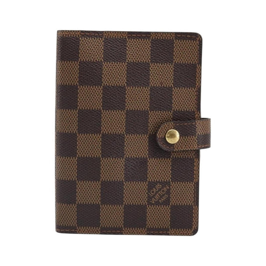 Louis Vuitton Ring Agenda Cover Damier, Brown, Canvas, Briefcase