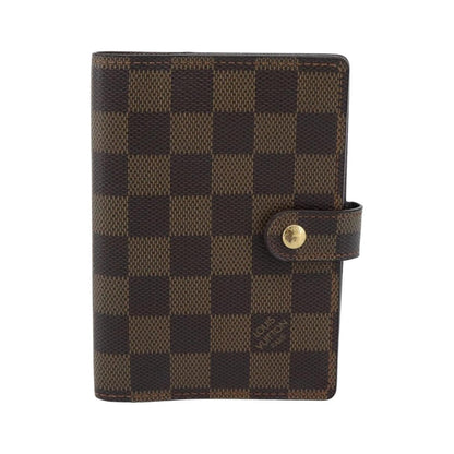 Louis Vuitton Ring Agenda Cover Damier, Brown, Canvas, Briefcase