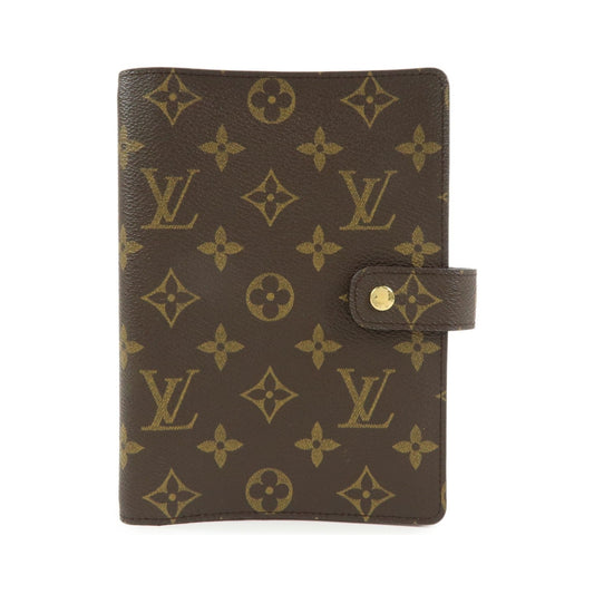 Louis Vuitton Ring Agenda Cover Monogram Canvas, Brown, Canvas, Briefcase