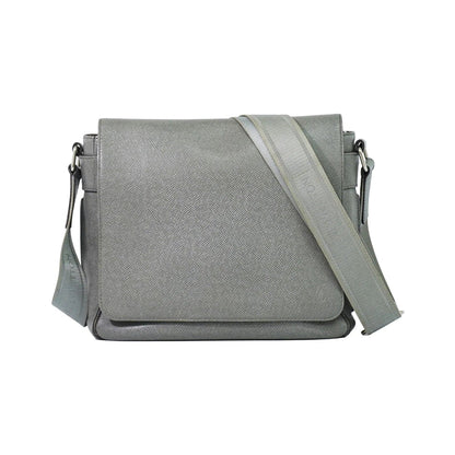 Louis Vuitton Roman Taiga Leather, Gray, Leather, Shoulder Bag