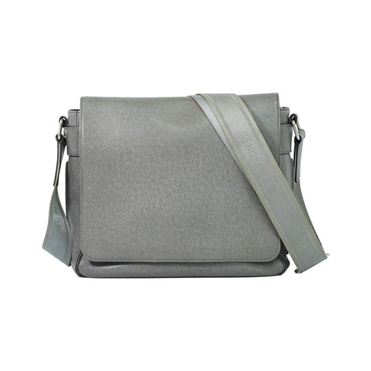 Louis Vuitton Roman Taiga Leather, Gray, Leather, Shoulder Bag