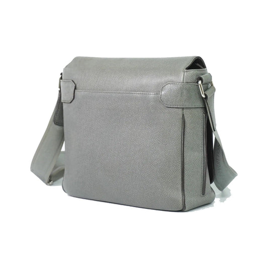 Louis Vuitton Roman Taiga Leather, Gray, Leather, Shoulder Bag