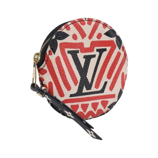 Louis Vuitton Round Coin Purse Limited Edition Crafty Monogram Giant, Red, Canvas, Clutch