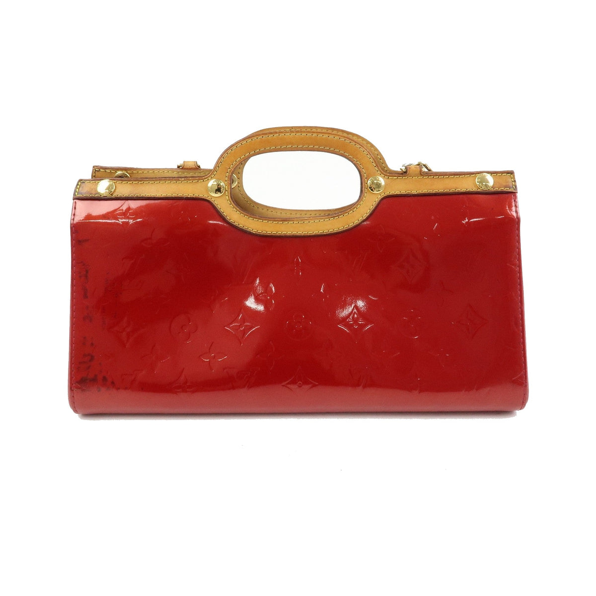 Louis Vuitton Roxbury Drive Monogram Vernis, Red, Patent Leather, Handbag