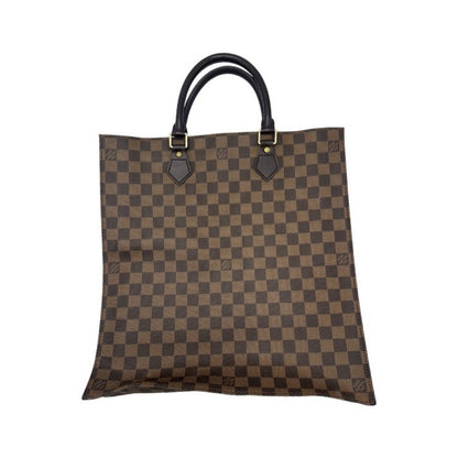 Louis Vuitton Sac Plat Damier Ebene, Brown, Canvas, Handbag