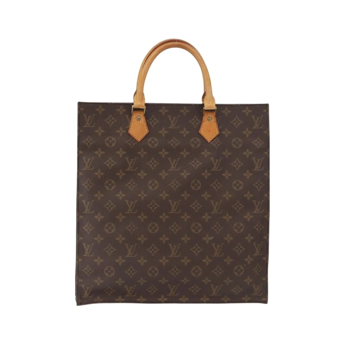 Louis Vuitton Sac Plat Monogram, Brown, Canvas, Tote Bag