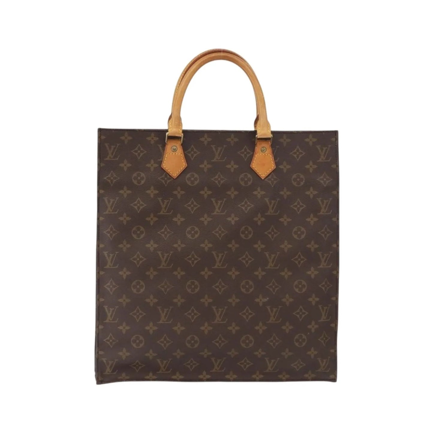 Louis Vuitton Sac Plat Monogram, Brown, Canvas, Tote Bag