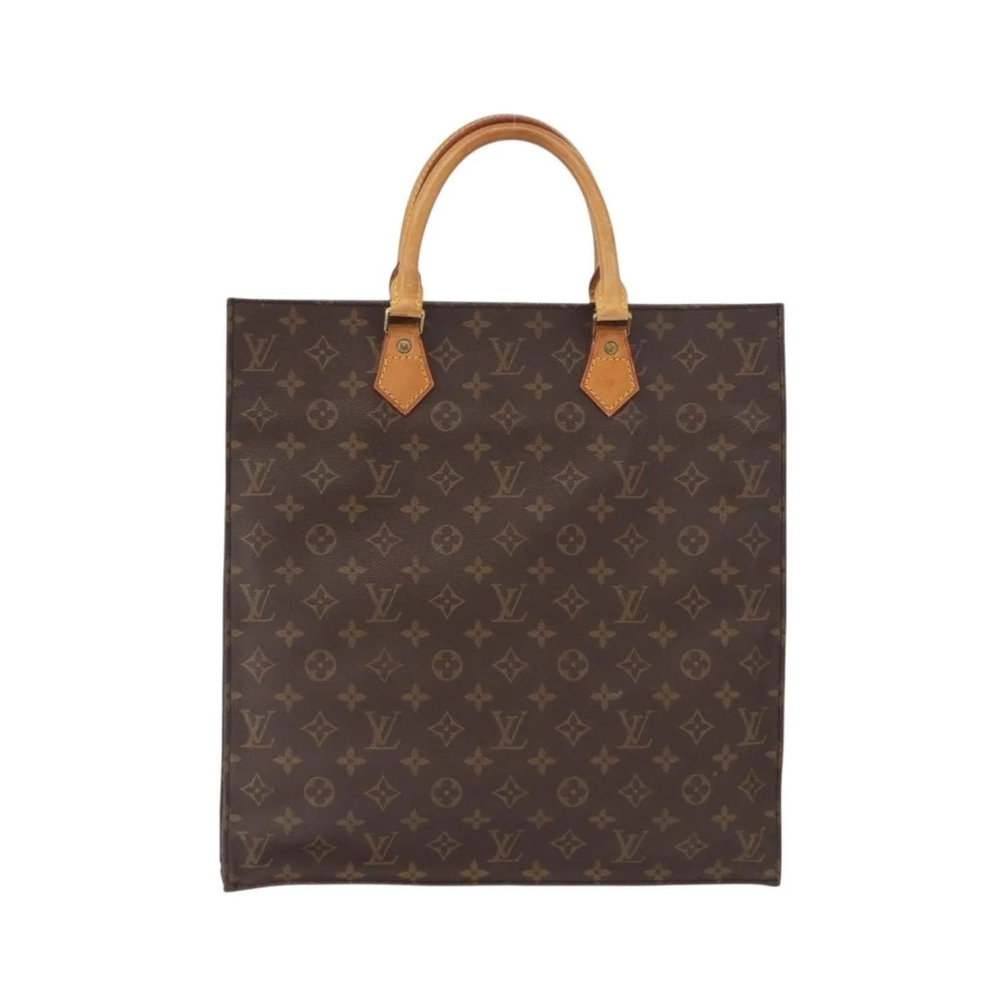 Louis Vuitton Sac Plat Monogram, Brown, Canvas, Tote Bag