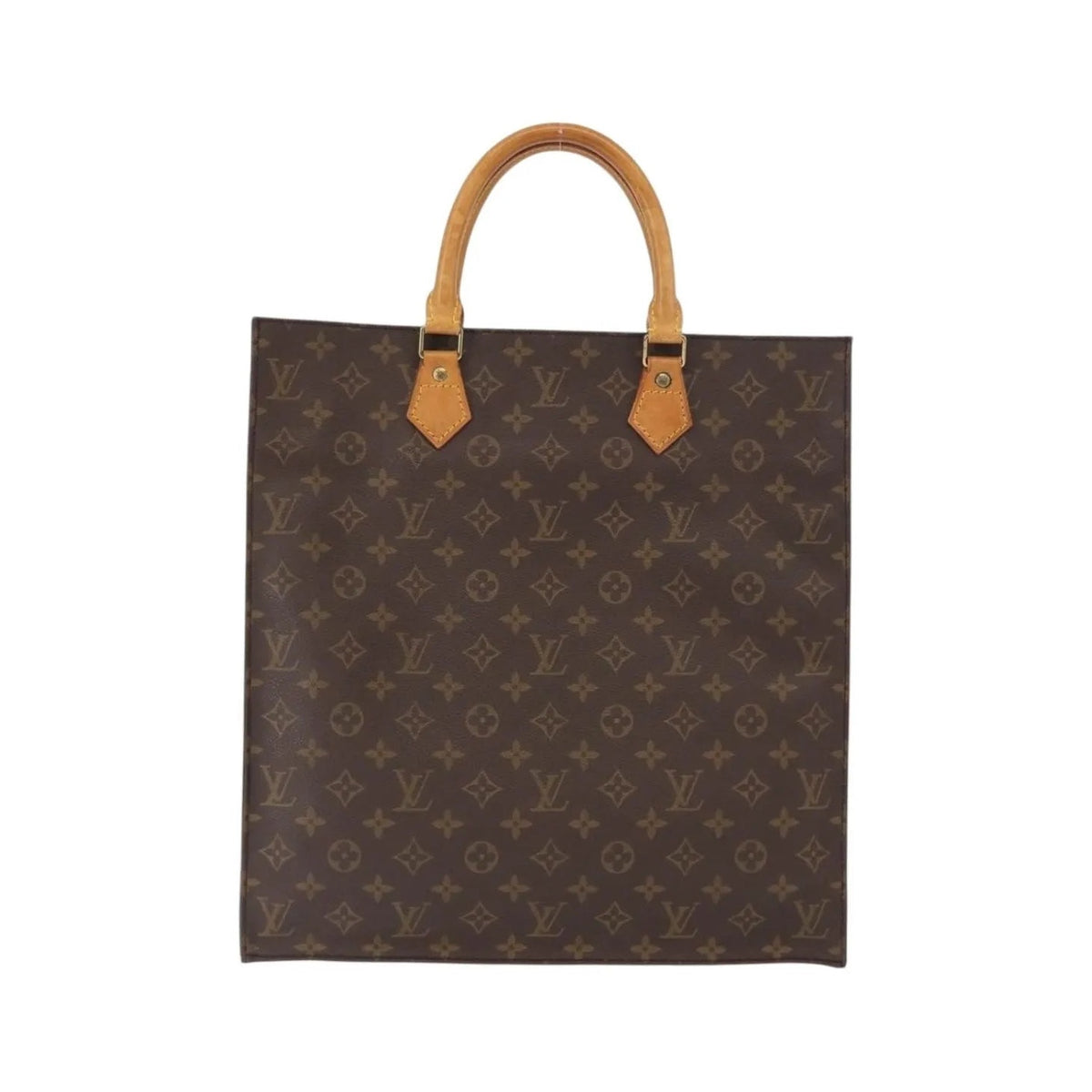 Louis Vuitton Sac Plat Monogram, Brown, Canvas, Tote Bag
