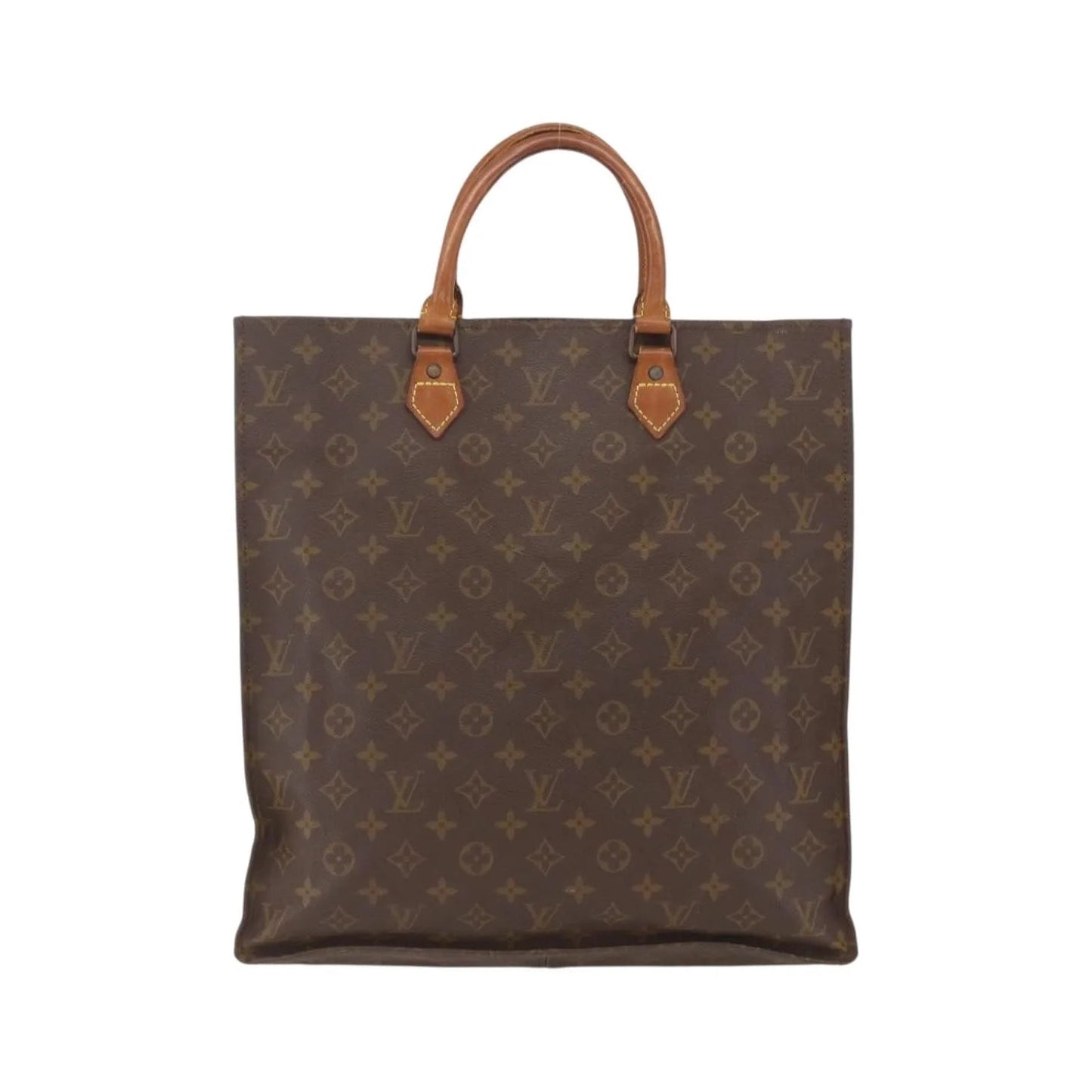 Louis Vuitton Sac Plat Monogram, Brown, Canvas, Tote Bag