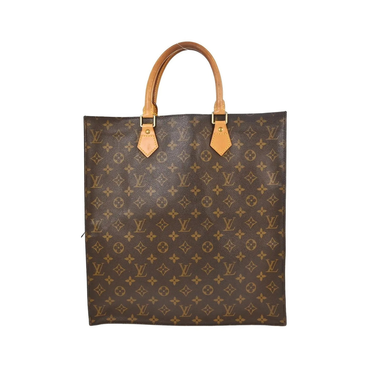 Louis Vuitton Sac Plat Monogram Canvas, Brown, Canvas, Handbag