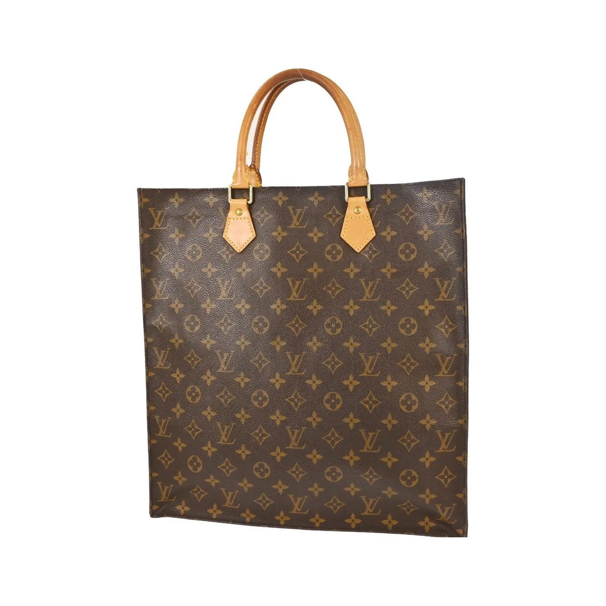 Louis Vuitton Sac Plat Monogram Canvas, Brown, Canvas, Handbag