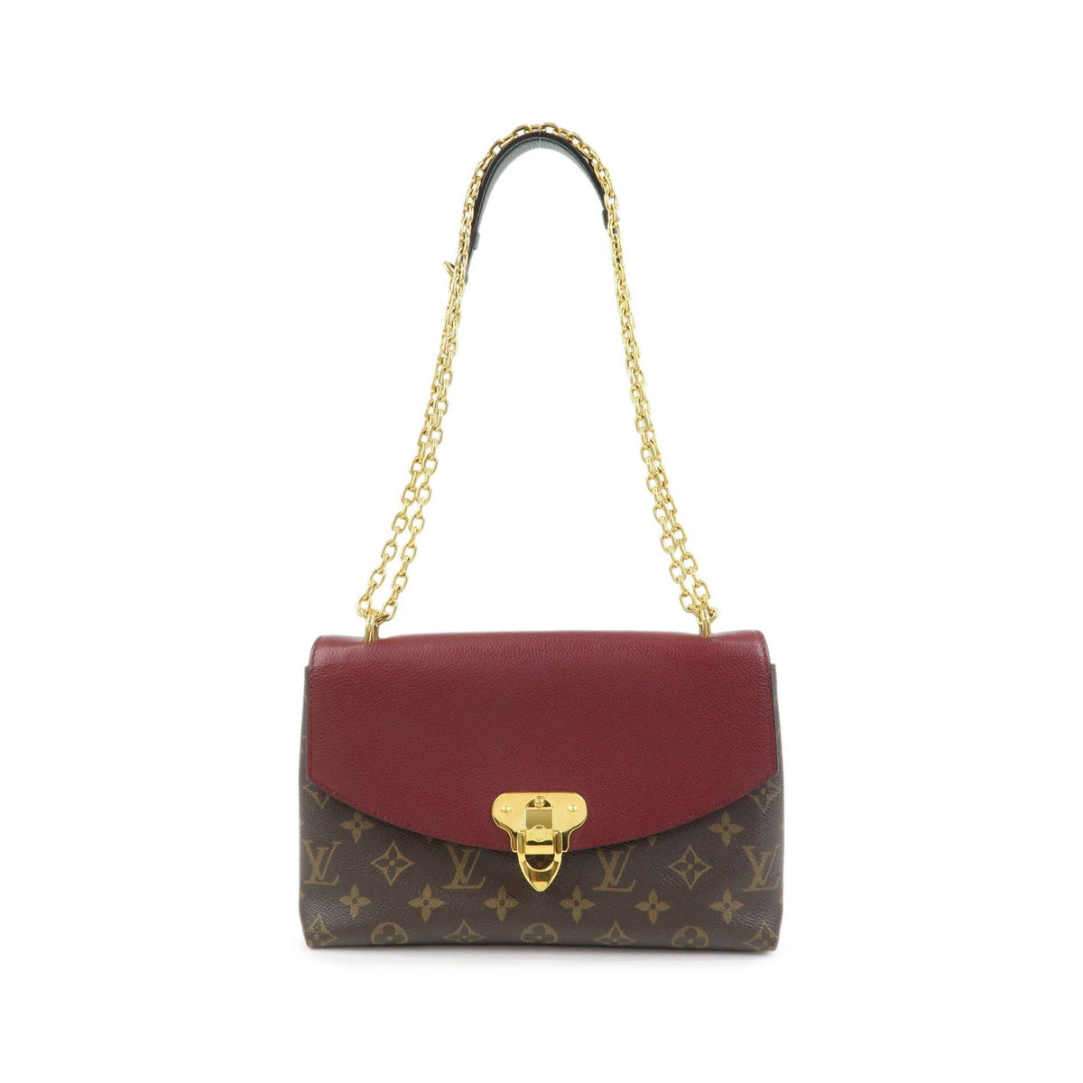 Louis Vuitton Saint Placide Monogram Canvas and Leather, Brown, Canvas, Handbag