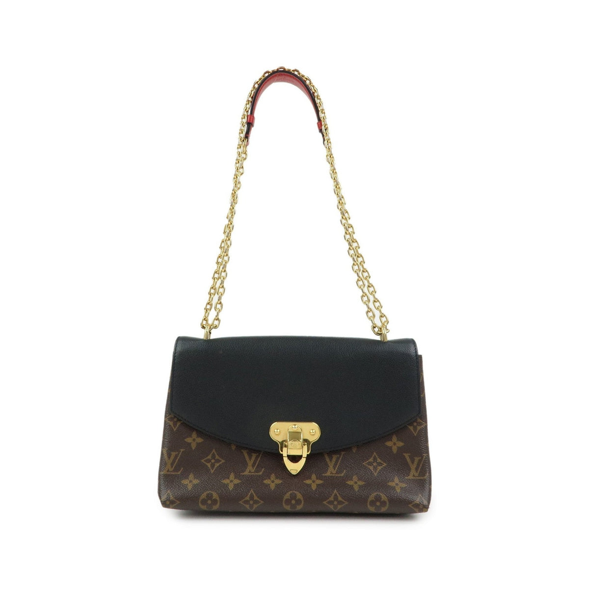 Louis Vuitton Saint Placide Monogram Canvas and Leather, Brown, Canvas, Handbag