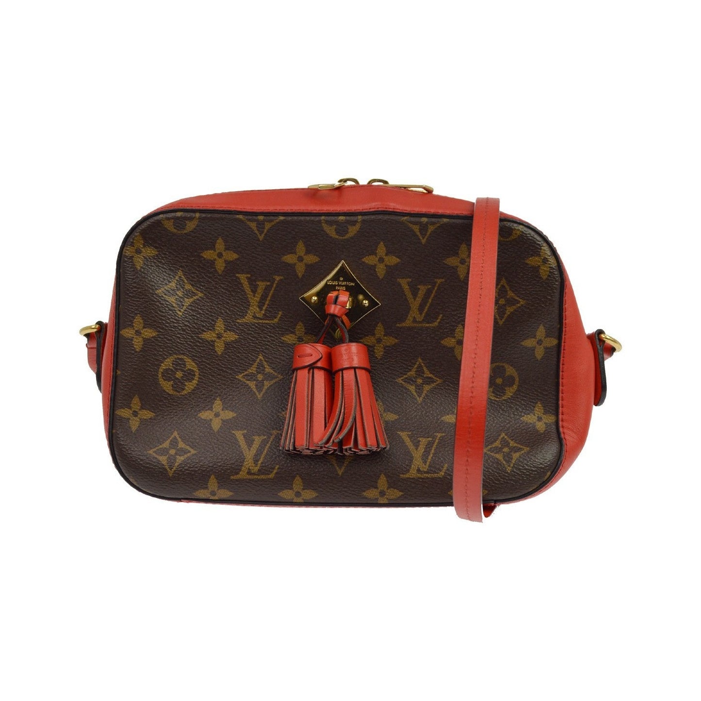 Louis Vuitton Saintonge Monogram Canvas with Leather, Brown, Canvas, Shoulder Bag