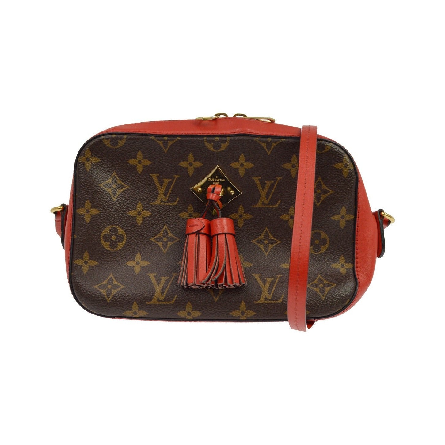 Louis Vuitton Saintonge Monogram Canvas with Leather, Brown, Canvas, Shoulder Bag