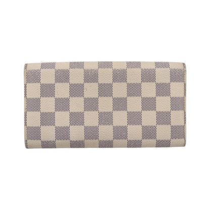 Louis Vuitton Sarah Damier, White, Canvas, Wallet