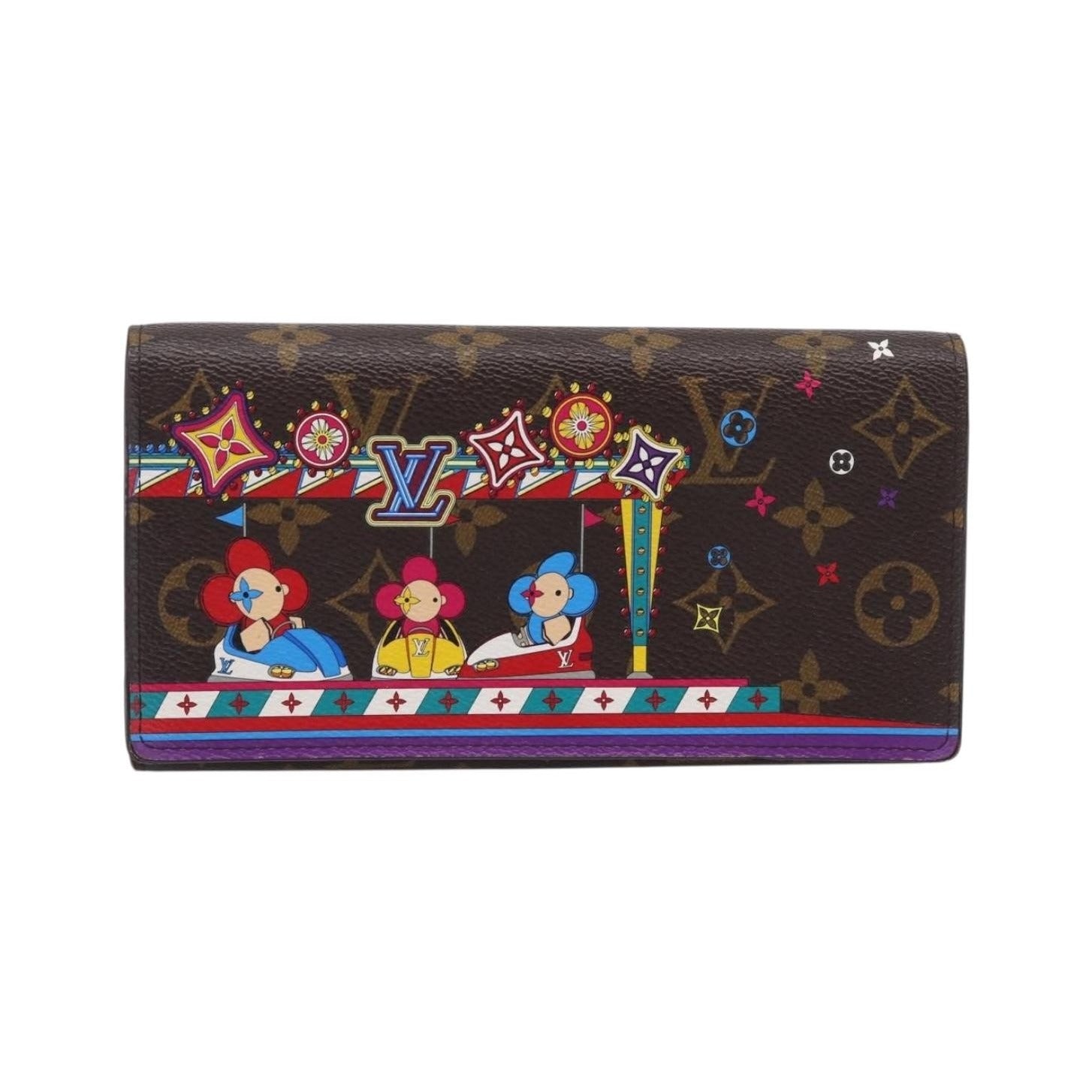 Louis Vuitton Sarah Wallet NM Limited Edition Vivienne Xmas Monogram Canvas, Brown, Canvas, Wallet